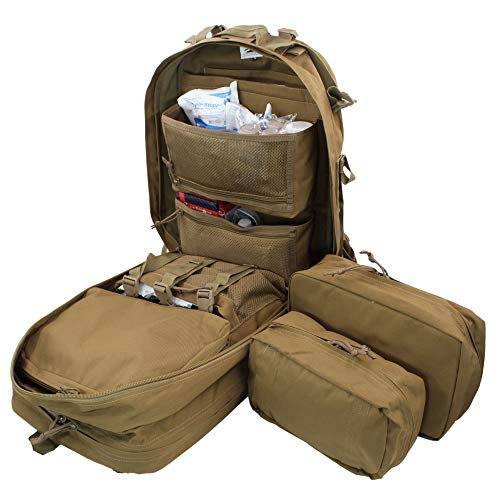 Luminary Stomp Medical Backpack Fully Stocked First Aid Trauma Kit Special Operations Pack Medical Bug Out Bag for EMS/EMT First Responders Preppers and Outdoorsman (Tan) - Thumbnail 3