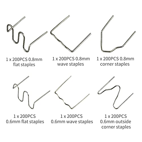 Mingzhe 1200 peças reparo de plástico automático grampos quentes para solda de plástico pára-choques