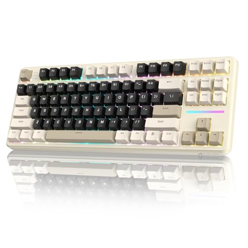 Clavier mécanique sans fil haut de gamme X87 avec structure Gasket et touches PBT durables