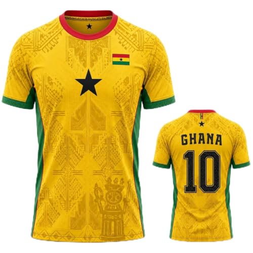 HANZSPROUT Ghana Soccer Jersey 2026 Custom Name Number, Ghanaian Soccer Jersey for Men Women Youth Ghana Football Shirt