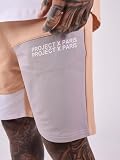 PROJECT X PARIS Bermudy spodenki Corto Color: beżowe, 65% bawełna, 35% poliester, dla mężczyzn, idealne na co dzień i na ulicę, rozmiar M
