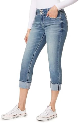 WallFlower Women’s Luscious Curvy 23.5″ Crop