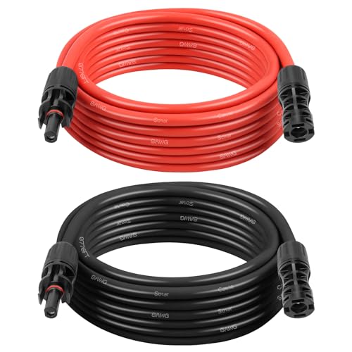 Câble d'extension de panneau solaire 8 AWG 4,6m rouge pour installation PV