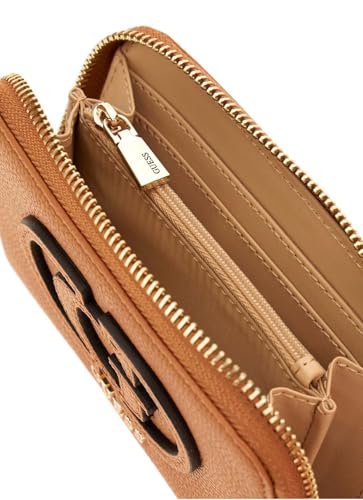 Portefeuille GUESS Calebra Cognac : rangez vos cartes en sécurité avec ce zip compact - 2