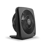 Air Monster Personal Box Fans - 7 Inch Square Fan, Small Box Fan, Turbo Fan, Small Window Fan, Tabletop Box Fan, 2 Speed Settings - ETL Listed, Black Fan