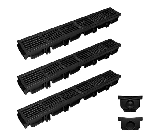 Canaux de drainage robustes classe B125 évacuation eau terrasse