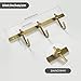 WINCASE Antique Brass Towel Hook Rack, Brushed Wall Hooks with 3 Hooks - Rustic Bath Coat Hook Holders
