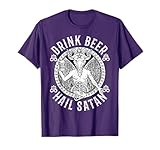 Drink Beer Hail Satan I Satanic Baphomet T-Shirt