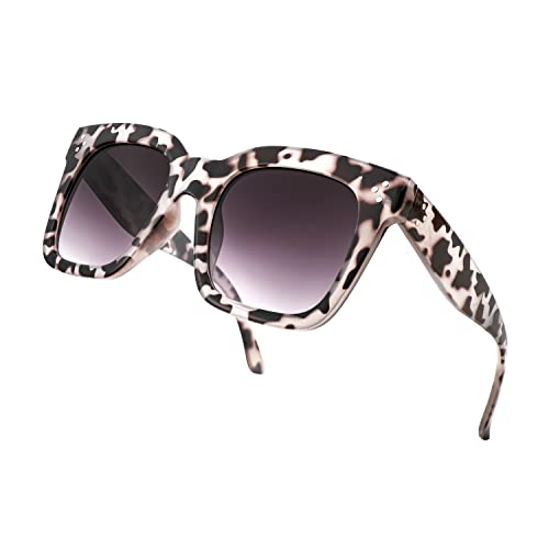 FEISEDY Vintage Oversized Square Sunglasses Womens Trendy Luxury Big Sun Glasses UV400 Protection Gradient Shades B2486