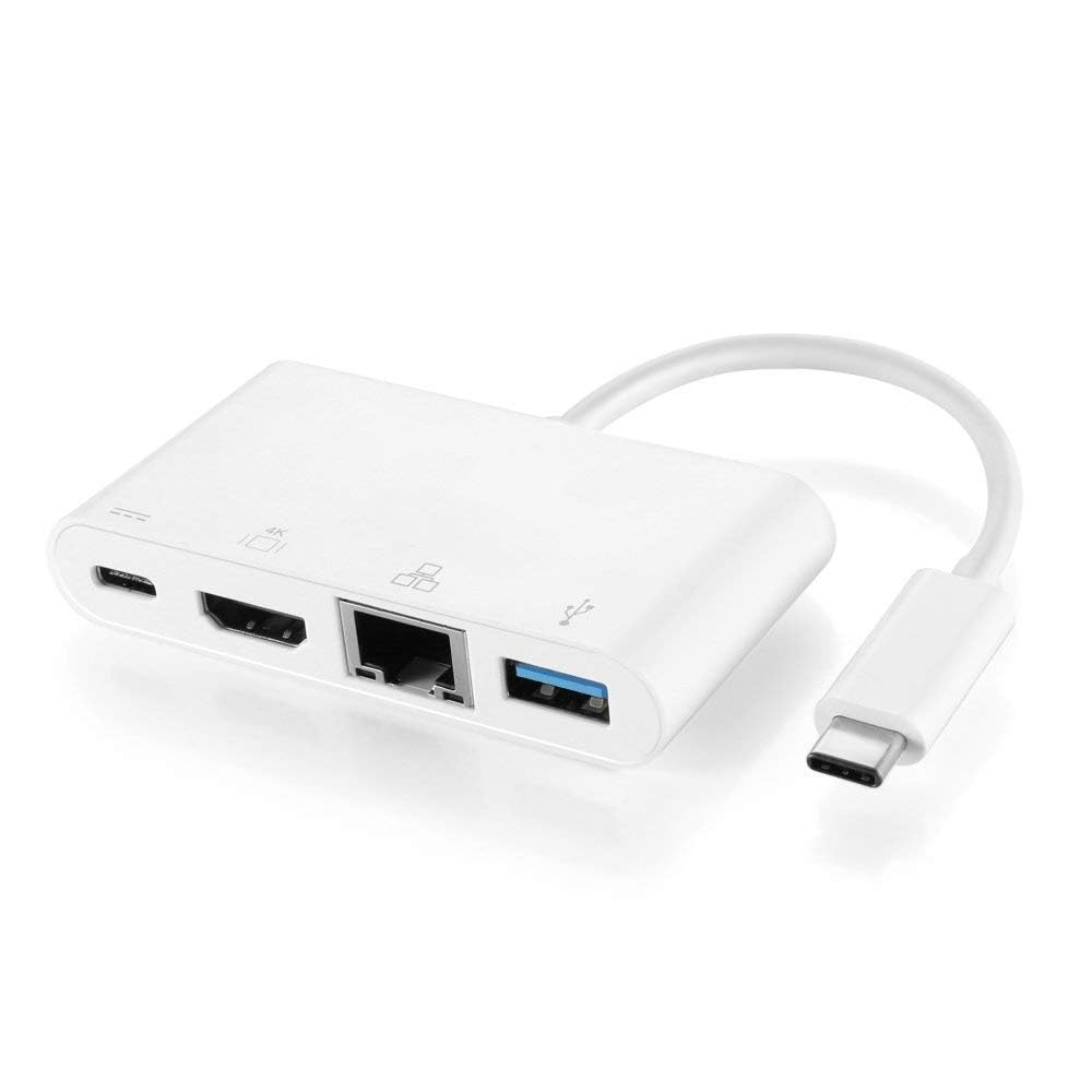 GR Deals Type C to HDMI, USB 3.0, Gigabit Ethernet, USB Type C Power Delivery Charging Port Hub Adapter, USB-C to SuperSpeed USB, RJ45 LAN Network Card, 4K 1080P Video Audio Converter for Laptop.-image-23