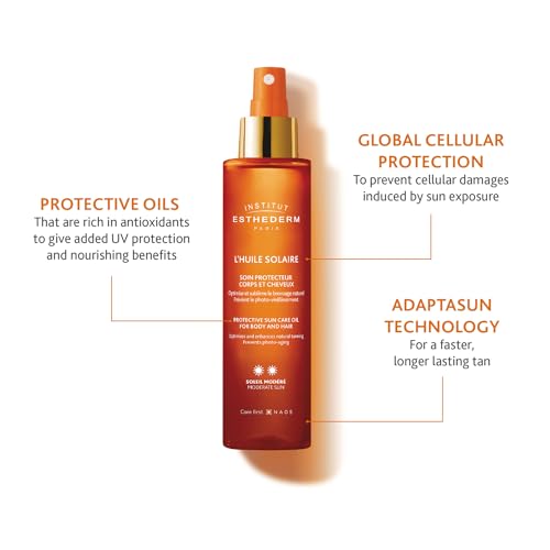 Institut Esthederm Huile Solaire Corps Et Cheveux Soleil Moderé 150Ml - 2