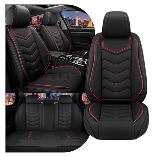Car Seat Covers for Ford F-150 2000-2025, Stylish Sport Seat Cover, Premium Nappa Leather Car Seat Cover. Automobile Seat Covers Sets.(Standard 5 Seats/Black)