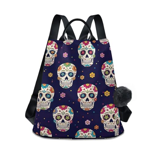 Sac à dos femme noir squelette avec fermeture éclair arrière