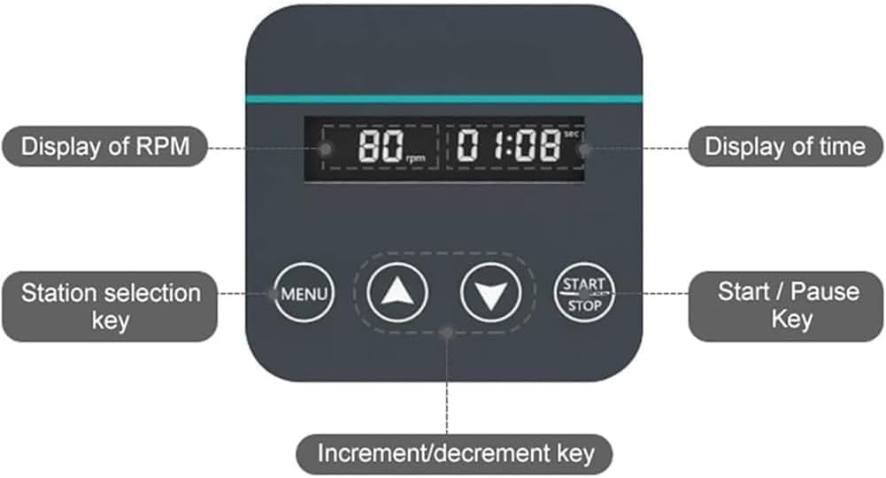Lab Rotary Mixer, Digital Orbital Shaker Mixer, 20-80rpm Speed Adjustable, Tube Mixer Shaker for 1.5/2/5/10/15/50ml, for Research Laboratory