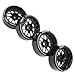 Treehobby 4PCS 27Mm Hard Drift Metal Wheel Rim Tyres Compatible with Wltoys 284131 K969 K979 K989 Kyosho Mini-Z 1/28 RC Car Parts（Black）