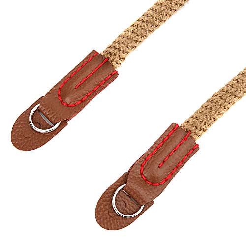 Xyntor Correa para el cuello de la cámara |Ergonómico y cómodo para cámaras sin espejo |Correa de hombro de algodón puro para viajes/senderismo/vlogging |Ligero y resistente (Marrón) - imagen 8