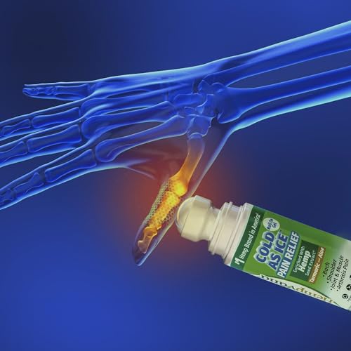 Hempvana Cold As Ice Pain Relief Roll-On, Fast-Acting Menthol Pain Gel w/Hemp Seed Extract, AS-SEEN-ON-TV, Cooling Arthritis Pain Relief