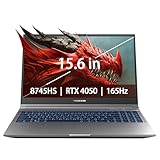 FIREBAT Ordinateur portable gaming 15,6 pouces, écran IPS 165 Hz, Ryzen 7 8745HS (jusqu'à 4,9 GHz), RTX 4050, 24 Go de DDR5, SSD de 512 Go, clavier rétroéclairé, Ordinateurs portables pour jeux vidéo.