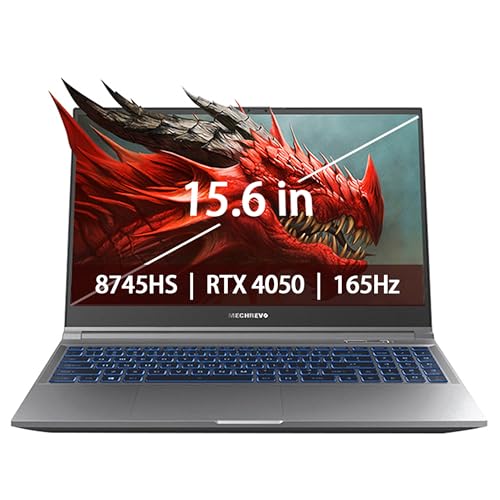 15,6-Zoll Gaming-Laptop, 165Hz IPS-Display, Ryzen 7 8745HS (bis zu 4,9 GHz), RTX 4050, 24 GB DDR5, 512 GB SSD, 500 Nit, Backlit-Tastatur, Leistungsstarkes E-Sport-Notebook für Gamer und Kreativprofis