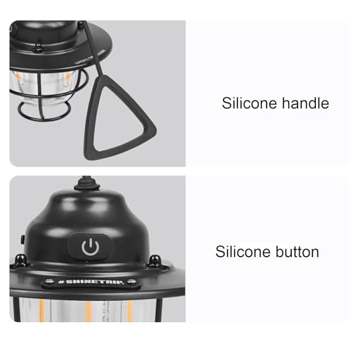 jyibinee LED Camping Lantern, Rechargeable Ultra-Bright Camping Light,Waterproof Dimmable Retro Electric Lamp for Outdoor Khaki