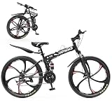 Outroad 26 Inch Folding Mountain Bike, 21 Speed Full...