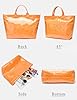Adigau Women's Fashion Large Handbags Stylish Waterproof Totes Vacation Gifts Tote Bag Cute Solid Color Bags Beach Y2K Style Handbag Orange #5