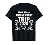 Anniversary 2026 Trip Couples Husband Wife Honeymoon Cruise T-Shirt