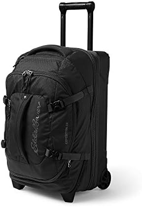 Eddie Bauer Expedition 22 Duffel Bag 2.0-Lightweight Travel Luggage Made from Rugged Polycarbonate, Black, ONE Size