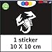 mural stickers Pegatinas escorpión Abarth Sport Stripes adhesivo para 500 Turbo Abarth Tuning Pegatinas Auto Decoraciones Accesorios 10 x 10 Blanco