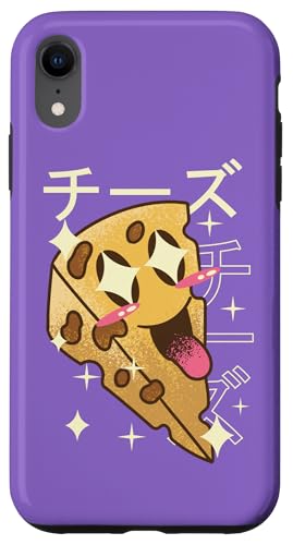 Carcasa para iPhone XR Kawaii Crazy Cheese Anime Japonés Lindo Divertido Retro Comic