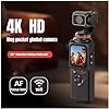 4K Handheld Vlogging Camera with WiFi, Outdoor Pocket Gimbal Camera, 330° Rotating Lens Handheld Video Camcorder, 64MP Fast Focusing Face Tracking, 3-Axis Stabilizer for Travel Vlog (Black, 32G) #1
