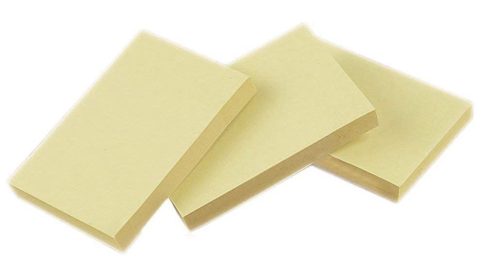 Recycling Haftnotizzettel – 12 Blöcke à 100 Blatt, Gelb, 51x38 Mm