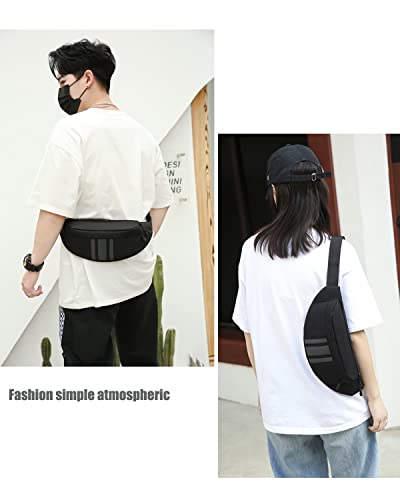 QKUDS Bumbags and Fanny Packs Waterproof for Men Women Waist Packs Bag for Running Dog Walking Hiking Travelling, black, 均码, Sports - Image 8