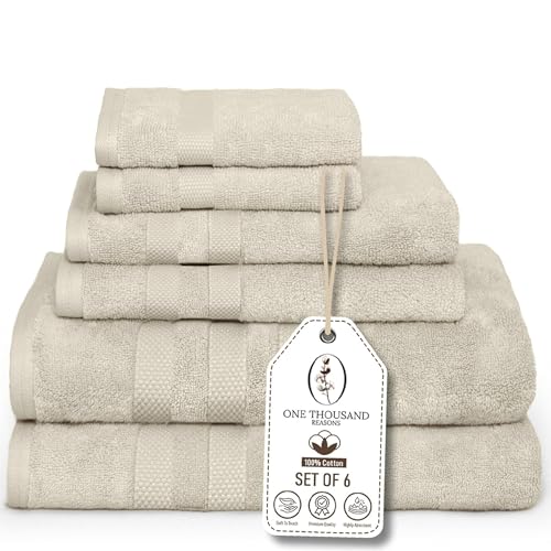Luxury 6-Piece Cotton Bathroom Towel Set