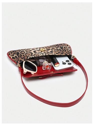 Chic Leopard Print Shoulder Bag - Image 5