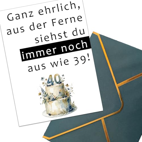 Lustige Geburtstagskarte zum 30. 40. 50. 60. 70. 80. Geburtstag „Ganz ehrlich, aus der Ferne siehst du immer noch ...