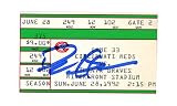 Deion Sanders Signed Atlanta Braves 6/28/1992 vs Reds Ticket BAS