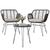 GarveeMore 3tlg Gartenmöbel Set für 2 Personen