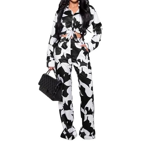 MsavigVice Track Suits for Women Set Casual 2 Piece Outfits Long Sleeve Shirts Tops Long Pants with Pocket Tracksuits Set Cover