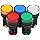5 Pack Energy Saving LED Indicator Light Green Yellow Red Blue White AC DC AD16-22D/S Mounting Hole Î¦22mm (12V)