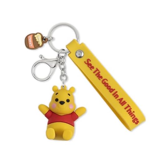 Disney Winnie The Pooh GH00327YL.PH - Llavero con dije 3D amarillo, Amarillo, Talla única, Retro