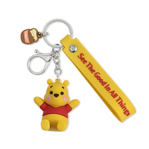 Disney Porte-clés Winnie l'ourson pour fille, jaune, Taille unique, Rétro