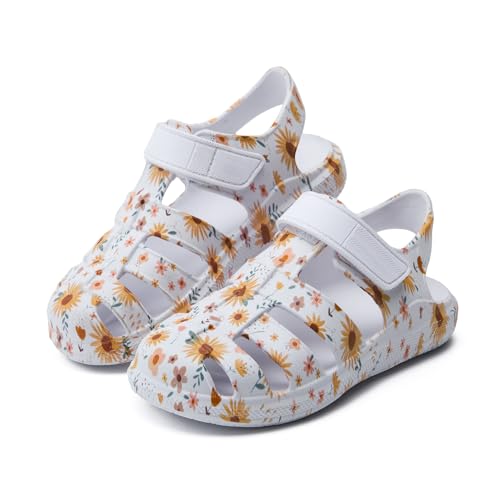 Kids'Popular Summer Footwear,Adjustable toe closure Sandals with Adorable Cartoon Prints,Breathable and antislip,Summer Outdoor/Indoor Shoes4