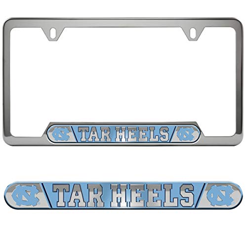 FANMATS NCAA North Carolina Tar Heels Embossed License Plate Frame