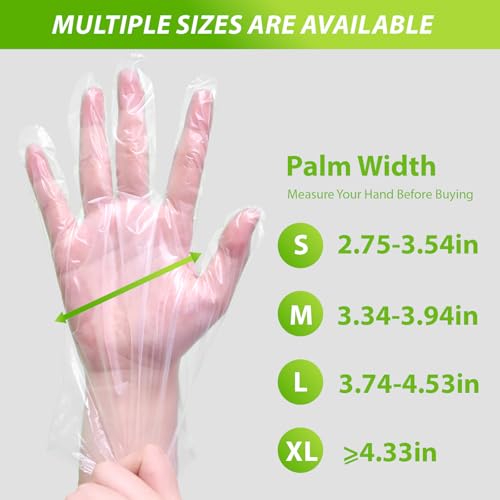 GENERALCARE 200-Count TPE Gloves, Disposable Elastic Gloves for Food Handling, Cleaning, Beauty Care, and Crafts, Latex-Free, Ambidextrous, Comfortable & Durable