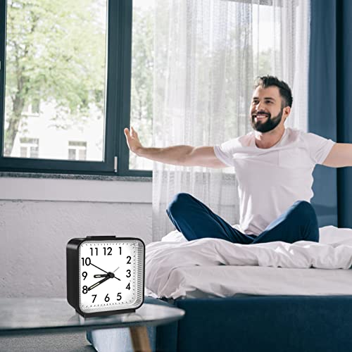 Newest Analog Alarm Clock Ankilo, Silent Non Ticking Small Clock, Travel Alarm Clock With Light, Snooze, Ascending Beep Sounds, Battery Operated Loud Alarm Clock For Home, Kids #TOP7