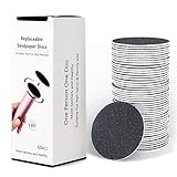 60pcs Replaceable Sandpaper Refill Discs for Electric Foot File Callus Remover Hard Dry Dead Skin Removal (Fine 180 Grit)