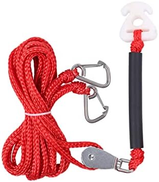 DockMoor Watersports Boat Self Centering Tow Harness 12 ft with Heavy Duty Stainless Steels Pulley& Quick Connector & Hooks for Boat Tubing, Waterskiing,Wakeboarding