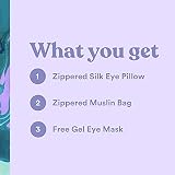 ASUTRA Silk Eye Pillow for Sleep, Silver | Filled w/Lavender & Flax Seeds | Weighted | Meditation & Light Blocking Blindfold