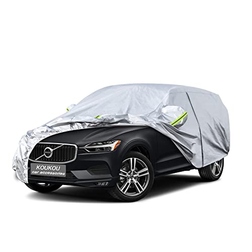 Image of Koukou 6 Layers Car Cover Custom Fit Volvo XC60 from 2008 to 2025, Waterproof All Weather for Automobiles, Sun Rain Dust Snow Protection. (Ships from US Warehouse, Arrive Within 3-7 Days)